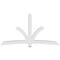 Ekena Millwork Davenport Architectural Grade PVC Gable Bracket, 108"W x 58 1/2"H x 6"D x 6"F, 13/12 Pitch GBP108X59X0606DAV00 - alternate 5